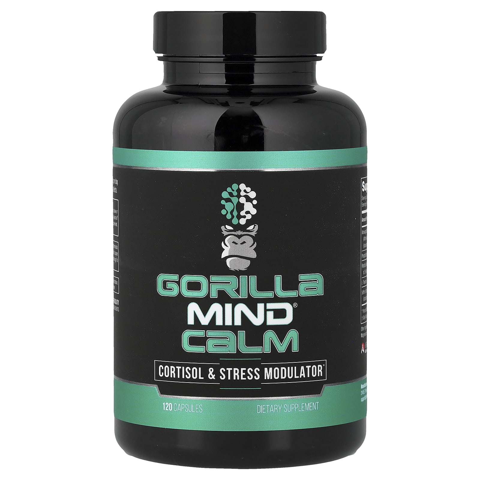 

Gorilla Mind, Calm, Cortisol and Stress Regulator, 120 Capsules