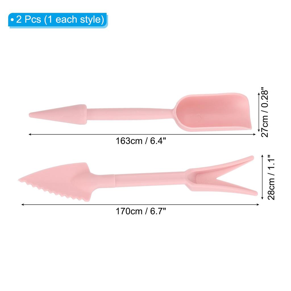 PATIKIL Mini Ogród Ręczny Narzędzie do Przesadzania Sukulentów 2 Narzędzie do Kopania i Sadzenia dla Roślin Bonsai Różowe Narzędzie, Sztuki, Pielęgnacja, DIY,