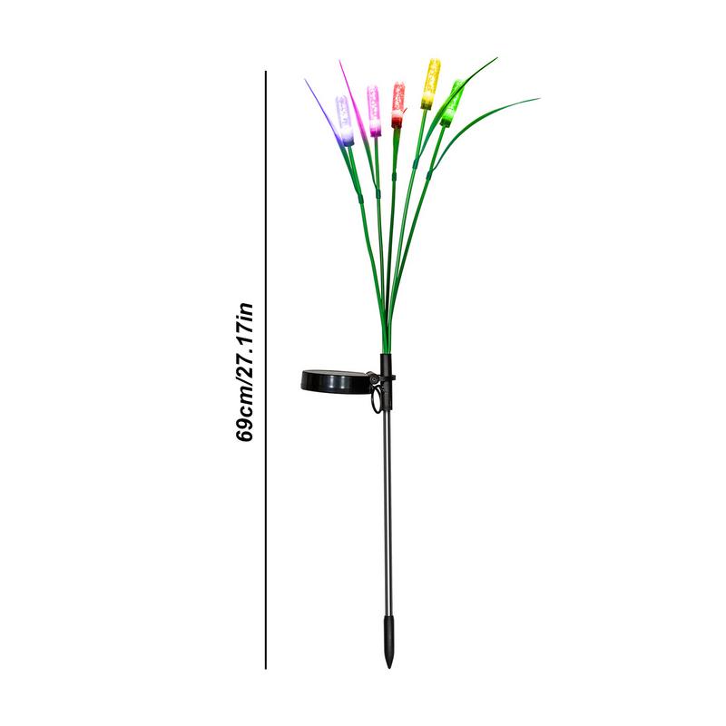 Solar Garden Lights Outdoor Path Marker Lights Waterproof Lawn Lighting Device Set Of 2 Outdoor Decor Lamp For Patio Yard