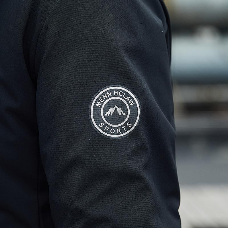 Men's Winter Thickened Warm White Duck Down Jacket Blue Middle-aged Removable Hooded Top