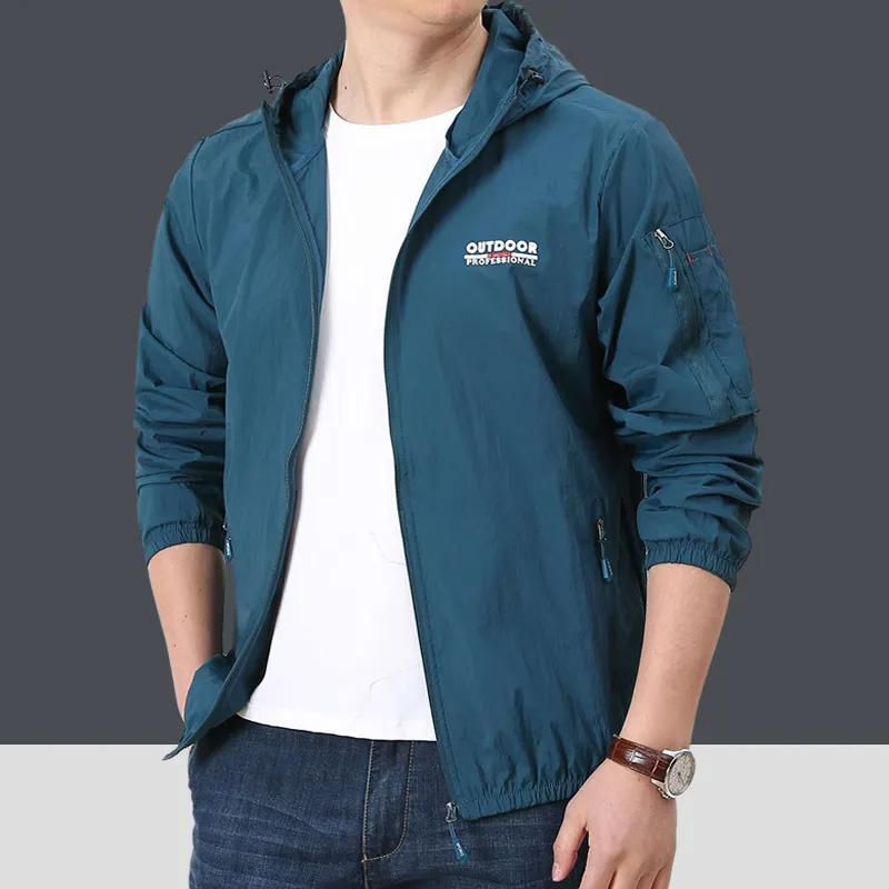 

Солнцезащитная одежда Мужская спортивная куртка для активного отдыха с защитой от ультрафиолета большого размера Быстросохнущая дышащая солнцезащитная одежда Куртка для рыбалки с защитой от солнца XL темно-зеленого