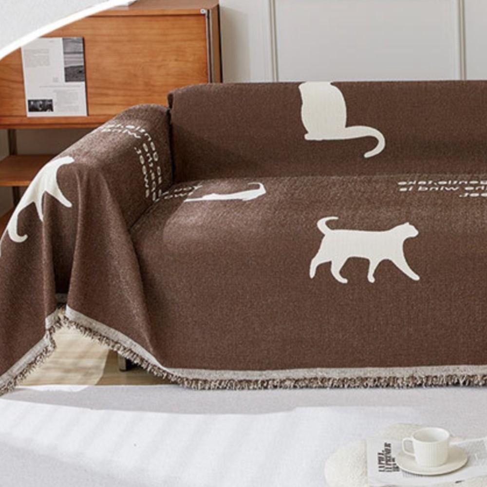 Chenille Sofa Cover Tassel Throw Blanket Universal Four Seasons Dust Anti-cat Scratch Protection Cover Sofa Blanket Carpet