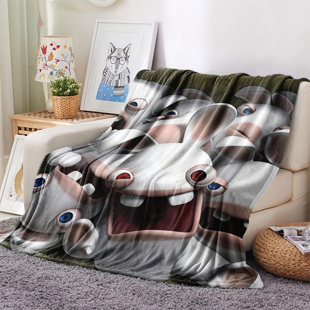 1PC Rabbids Invasion Fantasy Blanket, High Quality Comfortable for All Seasons, Home Decor, Warmth and Comfort