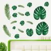 4 szt. Świeży skandynawski zielony liść naklejki ścienne salon sypialnia naklejki do dekoracji pokoju dziecięcego