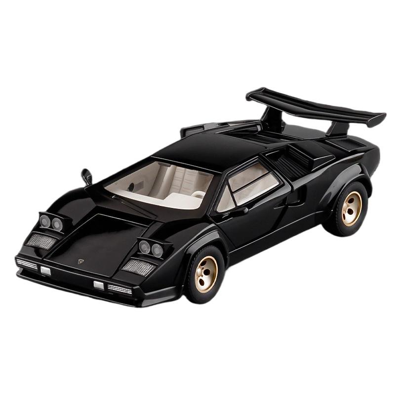 1/24 Lamborghini Countach LP5000s Legierung Klassisches Sportwagenmodell Druckguss Metall Rennwagen Fahrzeuge Modell Ton und Licht Kinderspielzeug Geschenk