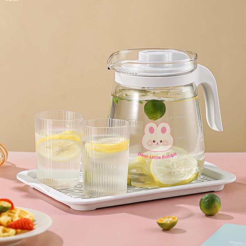 Junshiqi A1 Heat-Resistant Glass Cold Water Pitcher Set 2000ml