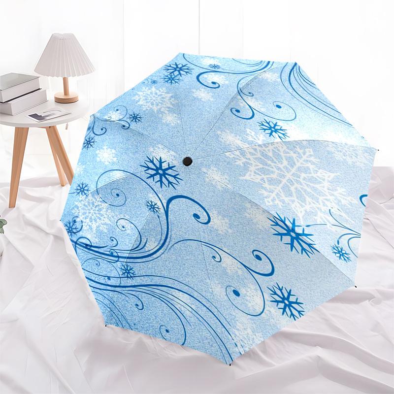 1 шт. Зимняя сказка Зонт с пластиковой ручкой, Подходит для всех сезонов Зонт PT587