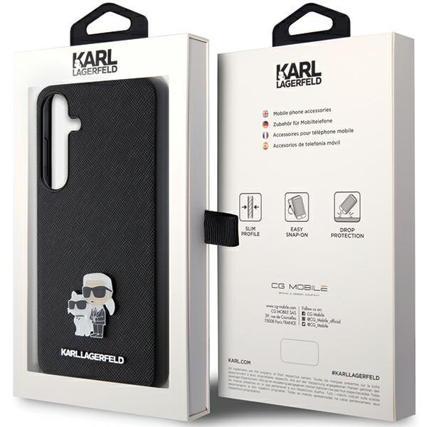 Karl Lagerfeld Klhcs24Mpsakcmpk S24+ S926 Hardcase Czarny/Black Saffiano Karl & Choupette Metal Pin