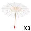 3xMini Blank Paper Umbrella Decorative Cocktail DIY Kids Toys 20cm