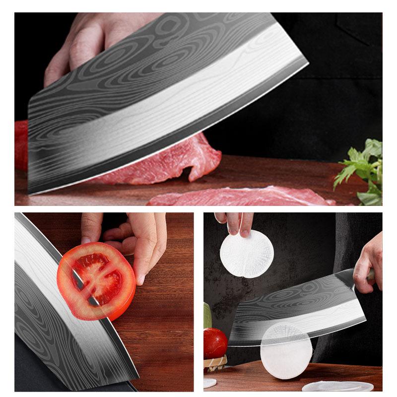 4PCS Kitchen Chef Knife Set Stainless Steel Boning Knife Multipurpose Knife Utility Knife Barbecue Knife