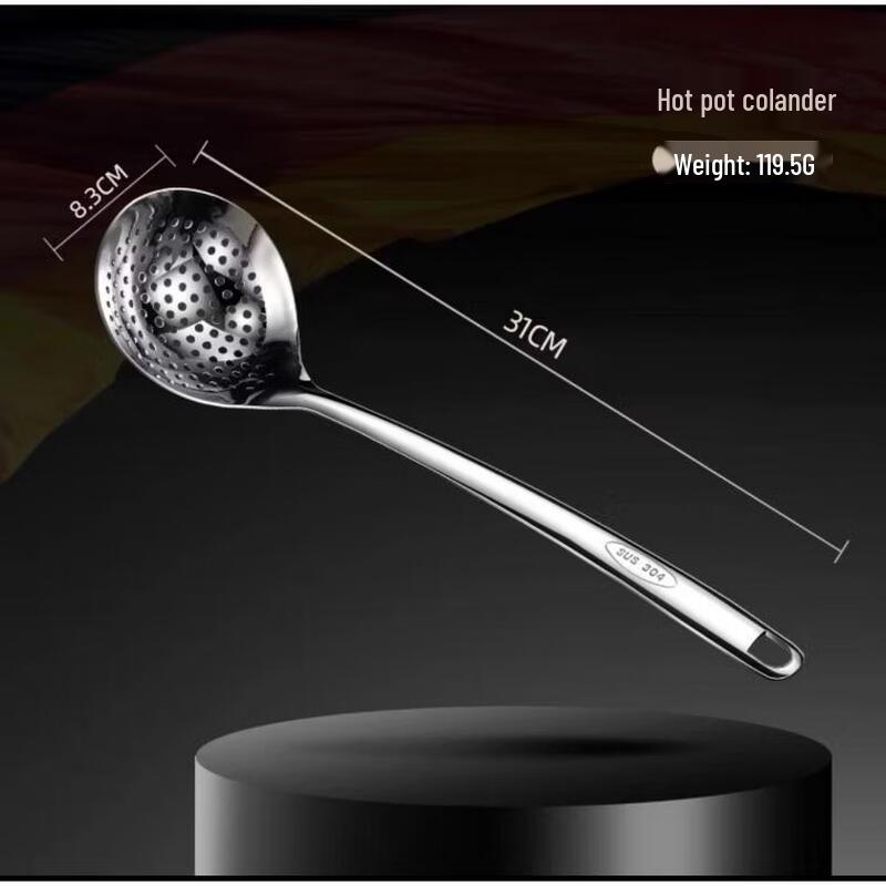 Wutuo 304 Stainless Steel Long Handle Ladle & Strainer