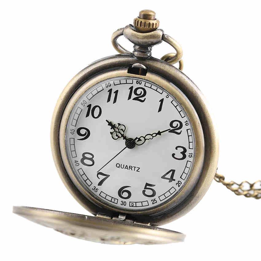 Retro Unisex Zodiac Constellation Aquarius Pocket Watches Gifts for Men Women with Chain