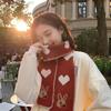 New Autumn and Winter Short Neck Scarf for Women Knitted Neck Protector Soft Girl Korean Versatile Warm Love Kangaroo Head Student
