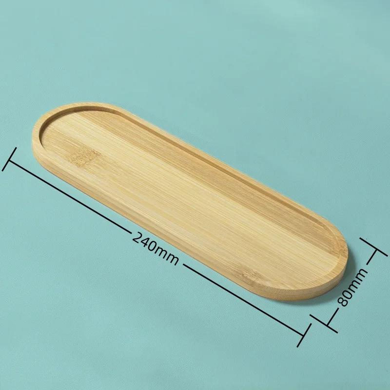 Multi Bamboo Tray Wood Saucer Flower Pot Tray Cup Pad Coaster Plate Kitchen Decorative Plate Creative Coaster Coffee Cup Mat