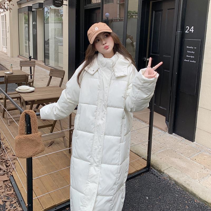 Cotton Clothes for Women 2025 New Style Long Korean Loose Cotton-padded Jacket Over Knee Bread Coat for Women