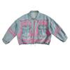 Женский Винтажный Деним Комплект Потертый Свободная Куртка Широкие Брюки Streetwear