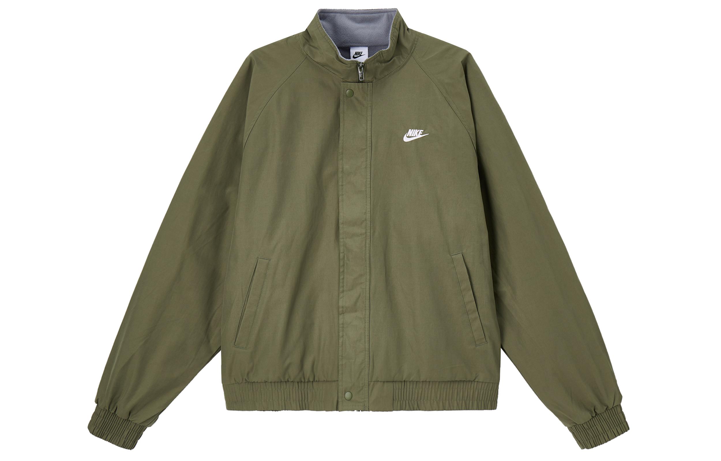 Nike Club Jacket Men s Medium Olive Green/White FZ0657-222 M