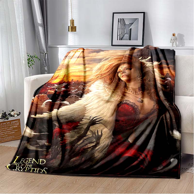 Legend of The Cryptids 3D Print Flannel Blanket Ultra Soft Warm Cozy Throw for Bedroom Sofa Camping Travel Home Decoration Daily