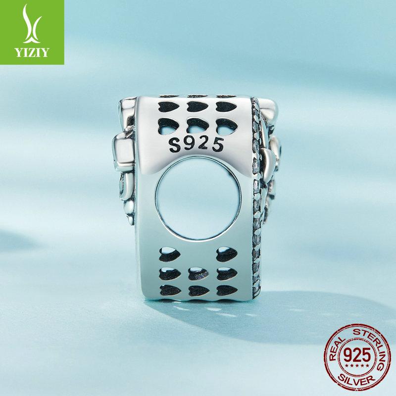S925 Silver Warm Family Bracelet Beads, Loving Family Handmade Diy Beads Loose Beads