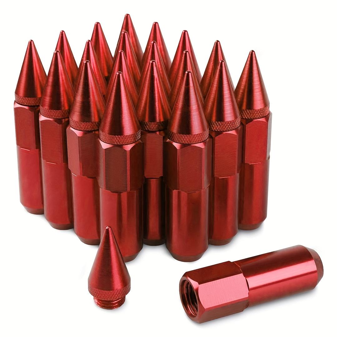 

20 шт. кованые легкие гайки-шипы M12*1.5, шестигранные колесные гайки, металлическая конструкция, прецизионно кованые гайки для автомобильных колесных гаек красный