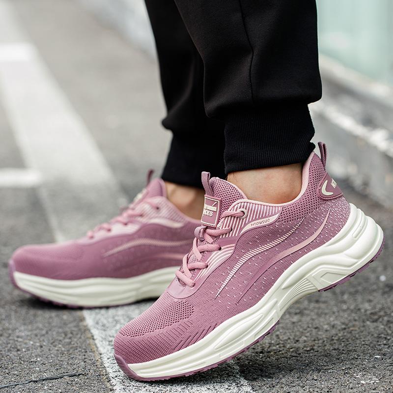 Work Safety Shoes For Women Lightweight Protective Work Sneakers Ladies Shoes Breathable Shoes Anti-Puncture Work Shoes