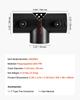 Diesel Heater Connector, 59mm Diesel Heater Duct Connector Accessories, T-shape 3 Way Air Vent Connectors with 2 90° Rotatable Valves, Black Joint