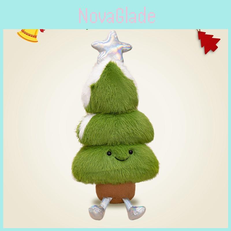 Weihnachtsbaum Plüschornament mit weichem Plüschstoff für Feiertagsparty-Requisiten und Fotozubehör