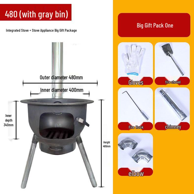 Large Outdoor Firewood Stove for Cooking