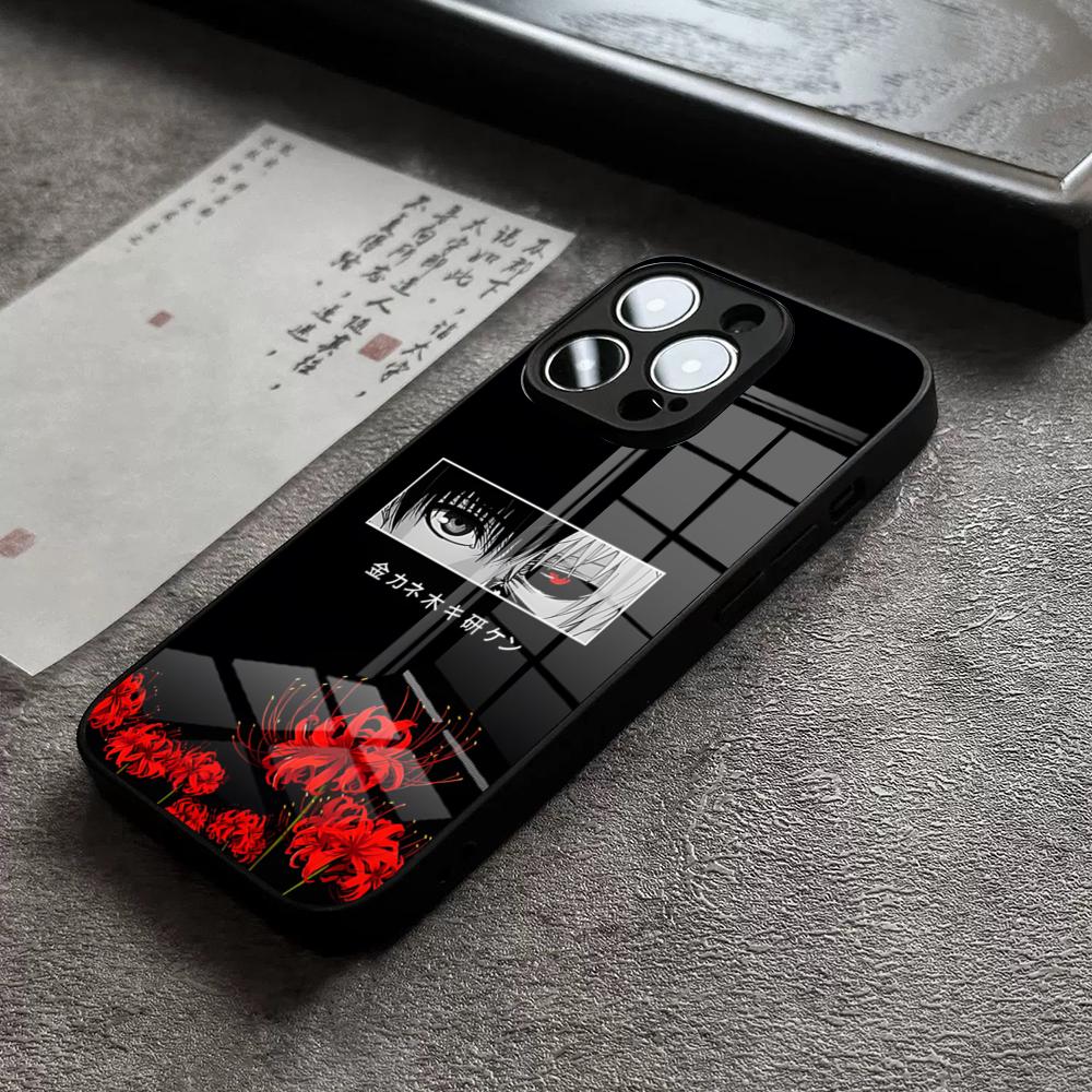 Anime Cool Tokyo Ghoul Phone Case For IPhone 17 16 Pro Max 15 Plus 14 Pro 12 11 13 Mini X XR XS Max SE Glass Cover
