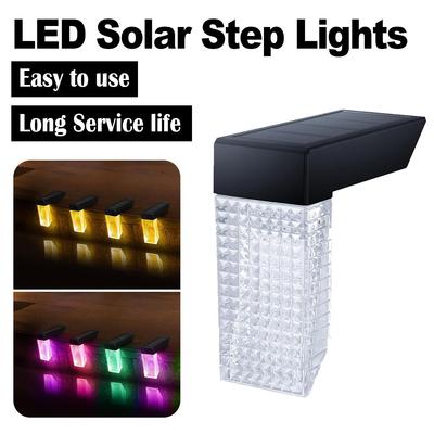 Right Angle Solar Deck Lights Waterproof Light Bulb Led Rgb & Warm White 1.2v 2.4w Abs Pc Power Lamp Intelligent Pathway Outdoor
