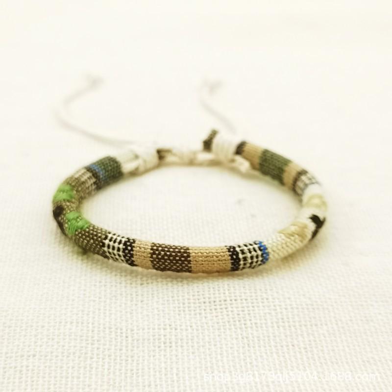 Colorful Bohemian Ethnic Hand-Woven Bracelet: Versatile Surfer Style for Teenagers