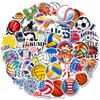 50 Ball Sports Stickers, Football Volleyball, Softball, Football, NBA Basketball Sports Set Stickers