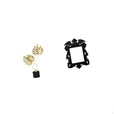 Iron Figurine Statue Picture Frame Photo Collectible Sculpture Decorative Gift Artwork