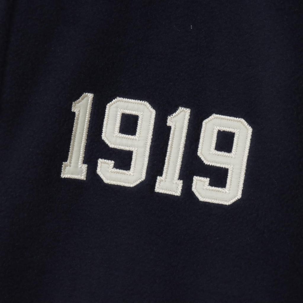 Champion Casual Long Sleeve Fleece Jacket with Satin and Hooded Dark Men's Appliqués Zip-Up Shirt, Navy, C3-A608