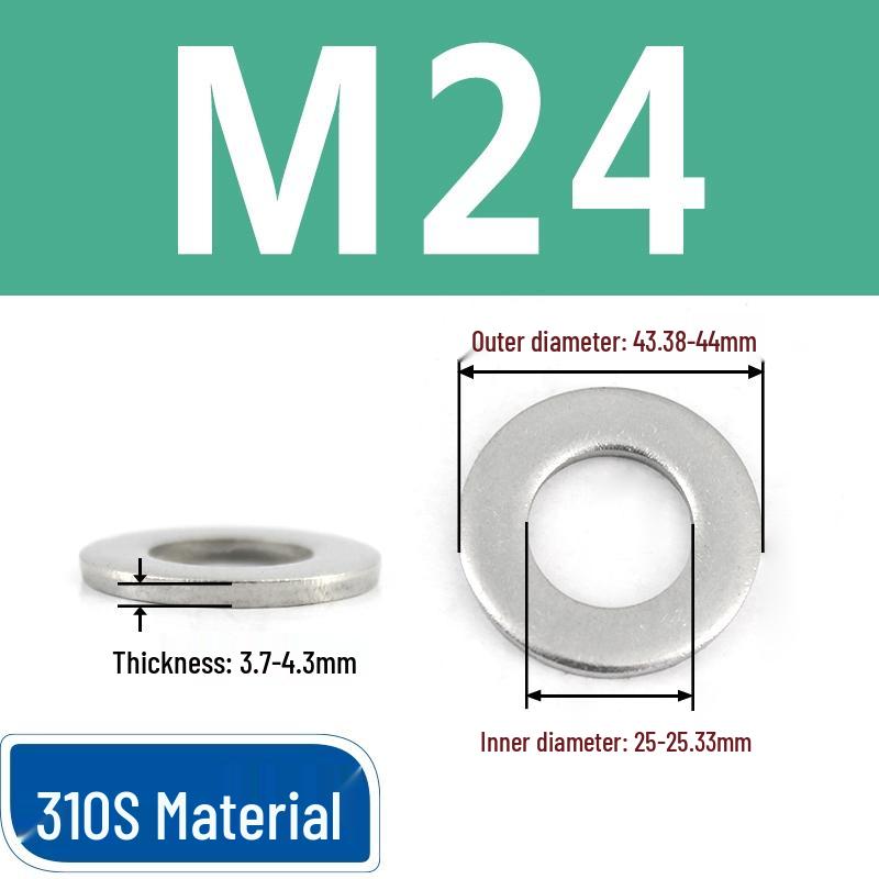 2520/310S Heat-Resistant Stainless Steel Wide Flat Washer Spacer M5-M30