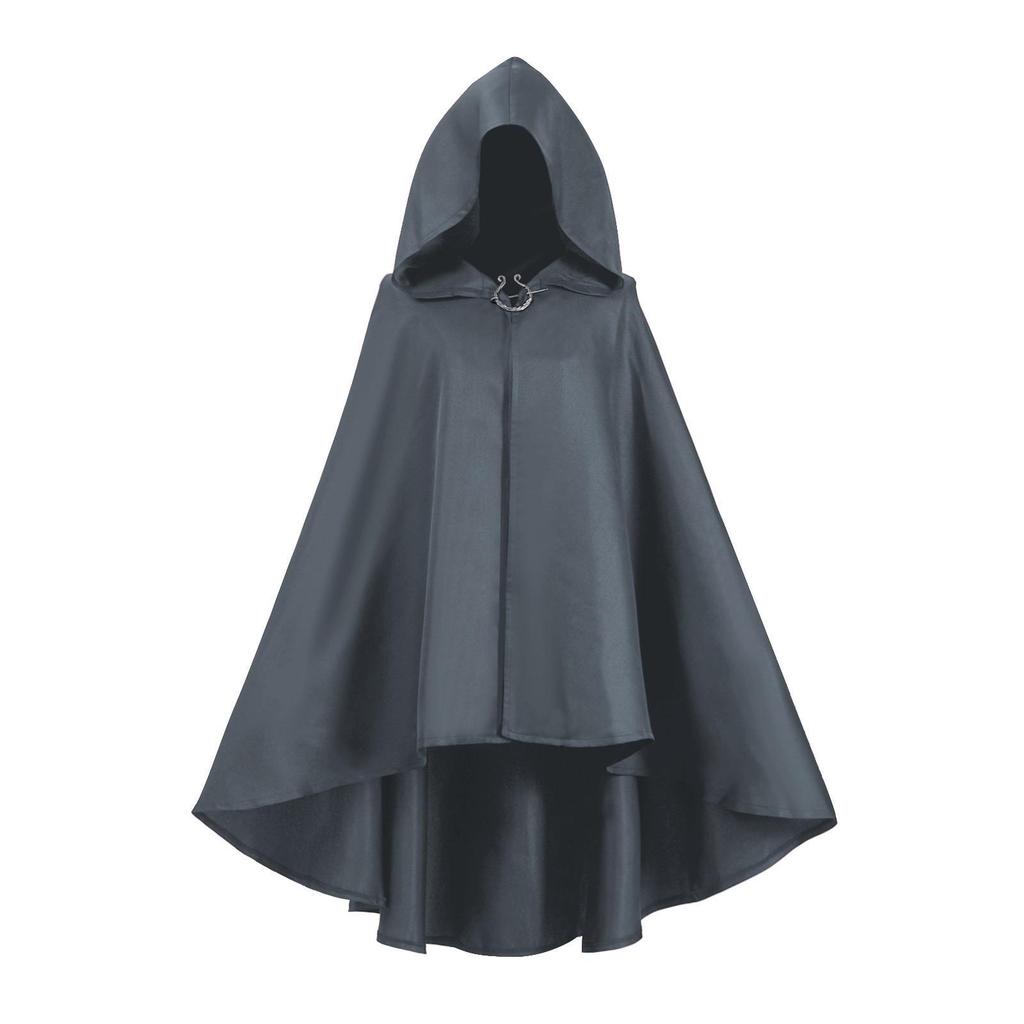 Mantello Medievale da Mago con Cappuccio: Robe Cosplay a Maniche Lunghe 5 Colori