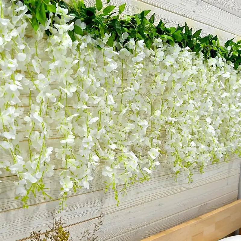 

6 Feet Artificial Silk Wisteria Flowers Garland with 10 Branches for Wedding Arch Party Garden Home Decor Easter Gift