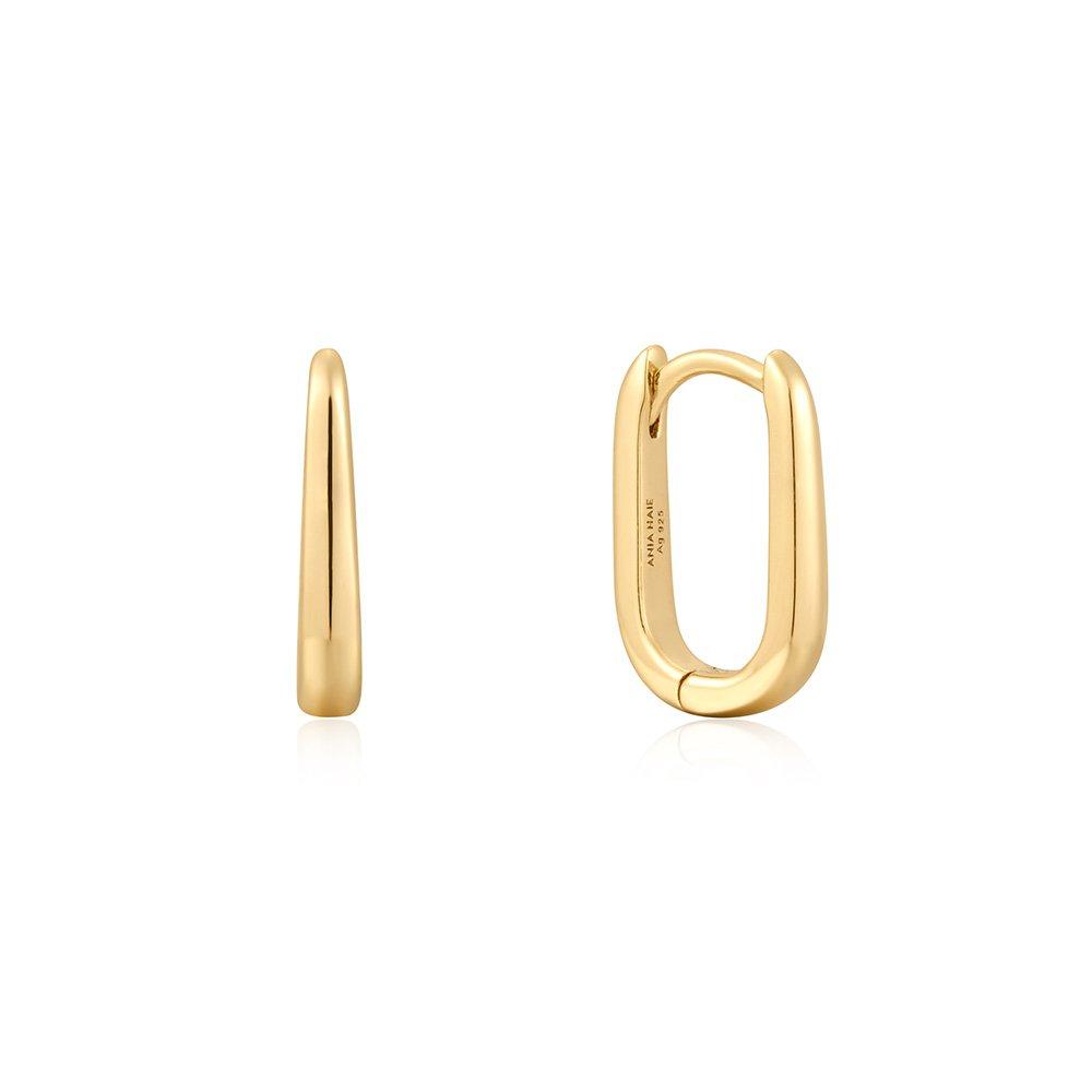 Oval 925 Silver Hoop Ring Earrings E059-09G