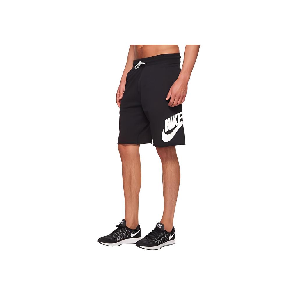 Nike Logo Print Elastic Waistband Drawstring Shorts Men Bottoms Black 905299-010