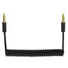 3/4 Pole TRRS 3.5Mm Male To Female Coiled AUX Cable Spiral Stereo Audio Extension Wire For Car Headphone Speaker Mobile Phone Multiple Lengths