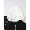 Men's Waffle Knit Color Block Hooded Drawstring Button Short Sleeve T-Shirt.