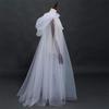 Halloween Cosplay Ghost Role Hooded Cape, Grim Reaper Witch Mesh Long Cape, Party Costume, Cool Unisex Cape
