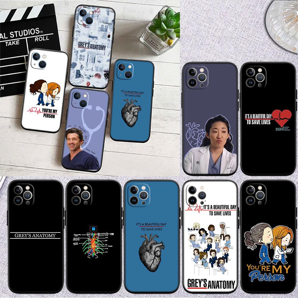 CJ62 Grey's Anatomy Soft Shell Phone Case for Redmi Note 10 11 12 Pro Max 10S 10C 10T 11A 11S 12S 12C