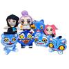Scary Cute Blue Monster Cat Plush Toy Custom  Stuffed Animal Decoration 10cm Plush Keychain