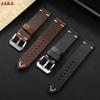 Vintage Crazy Horse Genuine Leather Strap Soft Stitching Cowhide Watch Band Men's Business Wristband 18/20/22/24mm for Panerai