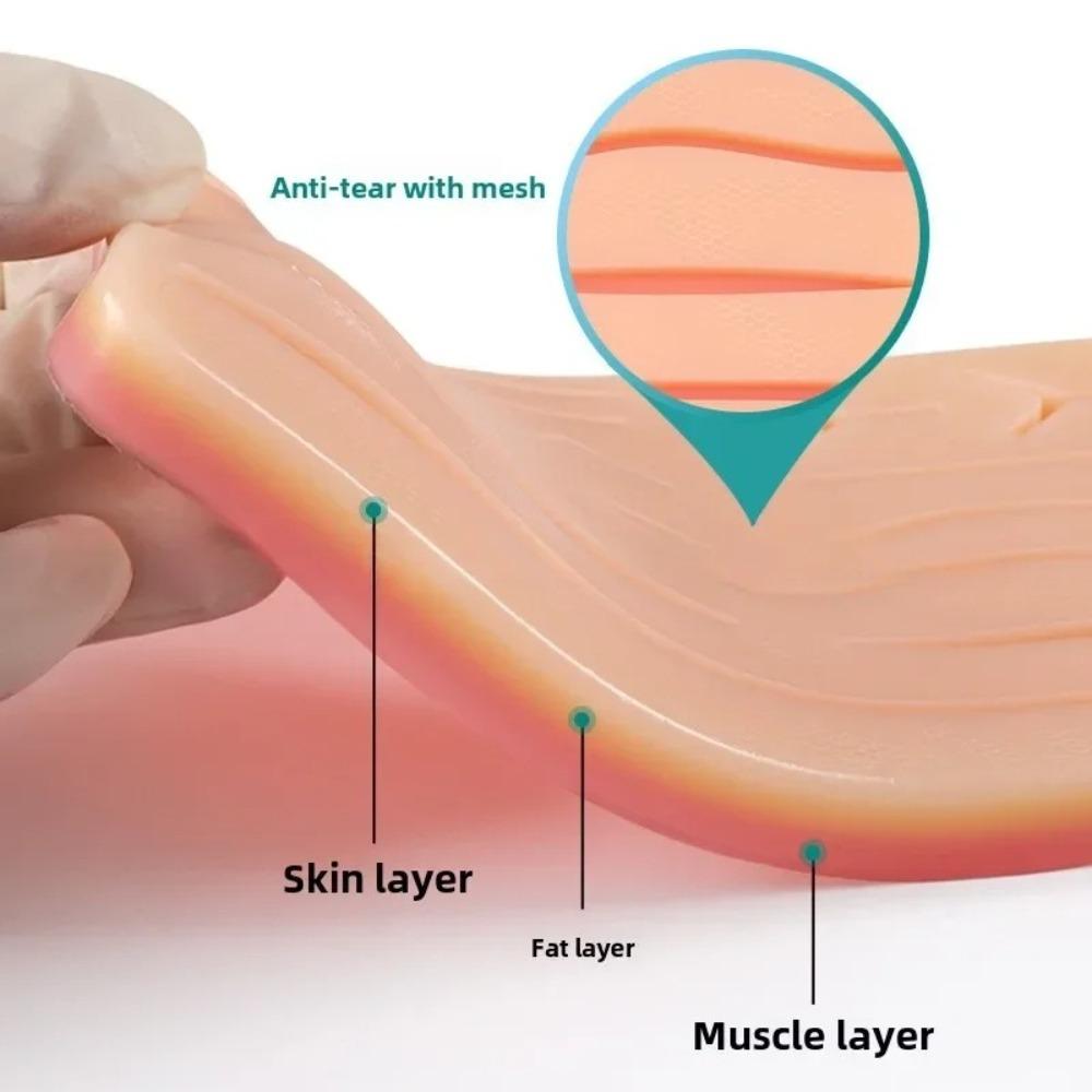 ערכת אימון כרית סיליקון לעור סימולציית פצע ניתוחי תרגול תפירה עור תרגול תפירה טראומטית