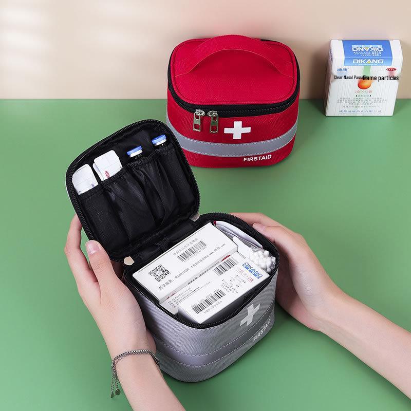 Portable First Aid and Epidemic Prevention Kit for Travel, Home, Outdoor, and Children's Emergency Medicine Storage