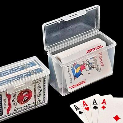 Poker Aufbewahrungsbox Transparente Plastikbox Spielkarte Kartenaufbewahrungsbox Ausweiskarte Visitenkarten Sammel-/Sortierbox