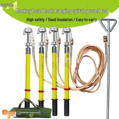 0.4KV Low Voltage Grounding Rod with 25 Sq. Soft Copper Wire - Spiral Power Ground Spike