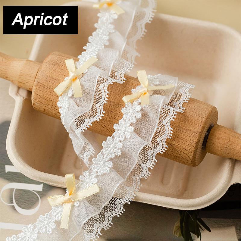 1yard Butterfly Knot Lace Embroidery Decorative Woven Tape Trim Ribbon Polyester Ribbon Fabric DIY Crafts Supply 3.8cm wide